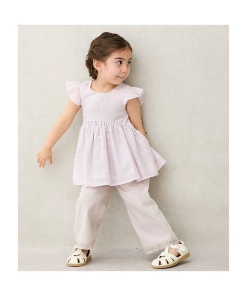 petit main / プティマイン その他パンツ | 【リンク】サイドレースワイドパンツ | 詳細3