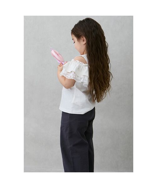 petit main / プティマイン その他パンツ | 【リンク】サイドレースワイドパンツ | 詳細5