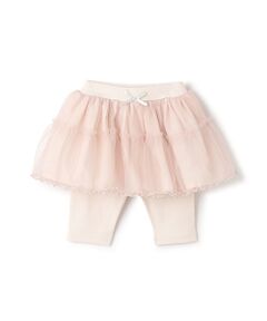 petit main / プティマイン ミニ・ひざ丈スカート | 【接触冷感】5分丈レギ付きチュールSK