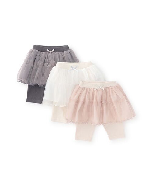 petit main / プティマイン ミニ・ひざ丈スカート | 【接触冷感】5分丈レギ付きチュールSK | 詳細11