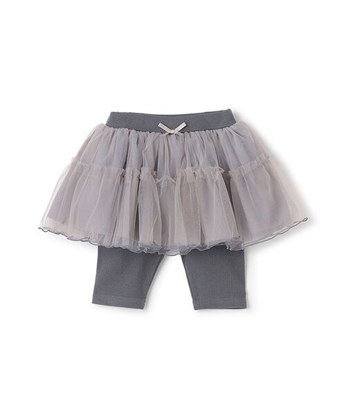 petit main / プティマイン ミニ・ひざ丈スカート | 【接触冷感】5分丈レギ付きチュールSK | 詳細3