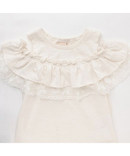 petit main / プティマイン Tシャツ | 【接触冷感/リンク】オフショルレースT | 詳細12