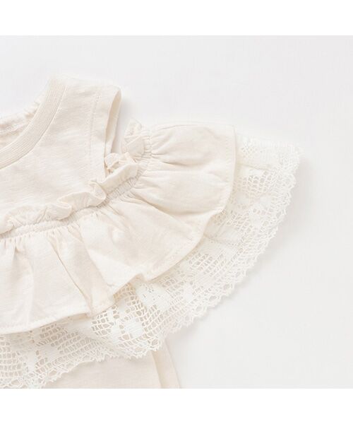 petit main / プティマイン Tシャツ | 【接触冷感/リンク】オフショルレースT | 詳細13