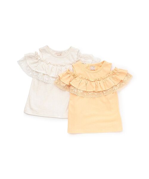 petit main / プティマイン Tシャツ | 【接触冷感/リンク】オフショルレースT | 詳細16