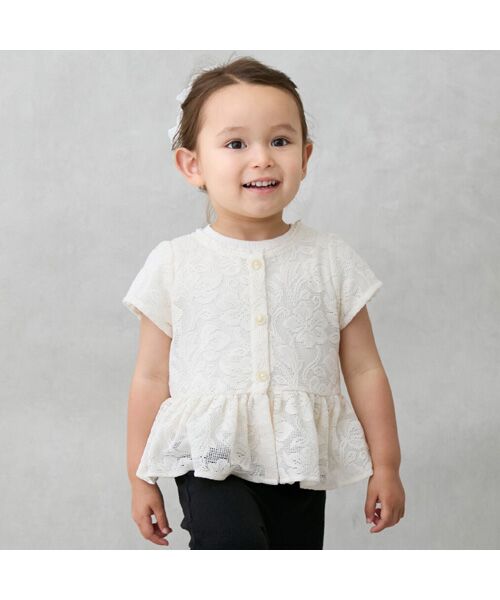 petit main / プティマイン カーディガン・ボレロ | 【リンク】レースカーディガン(アイボリ-)