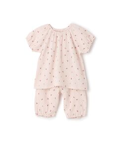 petit main / プティマイン ルームウェア | 【リンク】パフスリーブWガーゼパジャマ