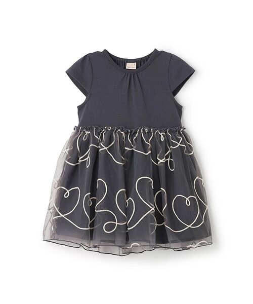 petit main / プティマイン ミニ丈・ひざ丈ワンピース | 【リンク】チェーン刺繍チュールワンピース | 詳細13