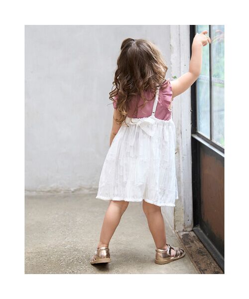 petit main / プティマイン ミニ丈・ひざ丈ワンピース | 【リンク】ジャガードキャミワンピセット | 詳細1