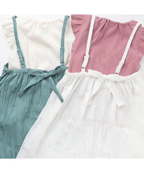 petit main / プティマイン ミニ丈・ひざ丈ワンピース | 【リンク】ジャガードキャミワンピセット | 詳細16