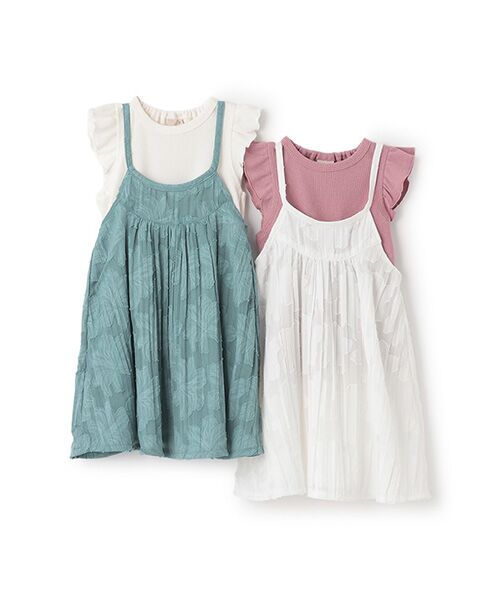 petit main / プティマイン ミニ丈・ひざ丈ワンピース | 【リンク】ジャガードキャミワンピセット | 詳細19