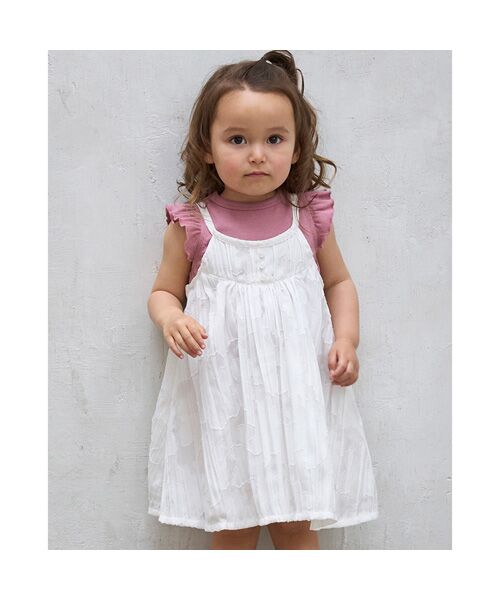 petit main / プティマイン ミニ丈・ひざ丈ワンピース | 【リンク】ジャガードキャミワンピセット | 詳細3