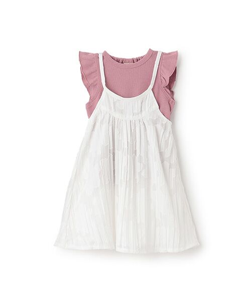 petit main / プティマイン ミニ丈・ひざ丈ワンピース | 【リンク】ジャガードキャミワンピセット | 詳細5