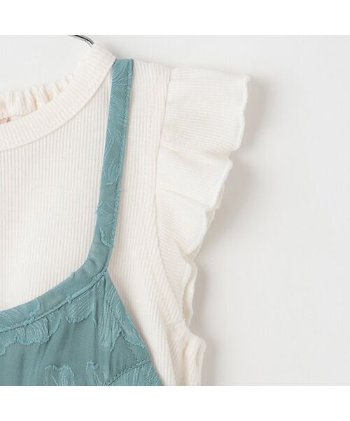 petit main / プティマイン ミニ丈・ひざ丈ワンピース | 【リンク】ジャガードキャミワンピセット | 詳細9