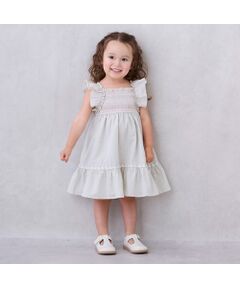 petit main / プティマイン ミニ丈・ひざ丈ワンピース | シャーリングティアードワンピース