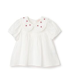 petit main / プティマイン チュニック | 衿ハート刺繍チュニック
