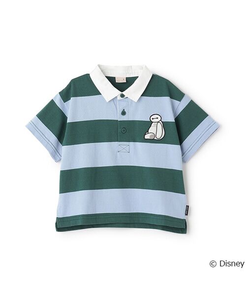 petit main / プティマイン Tシャツ | 【Disney】ラガー半袖シャツ(グリ-ン)