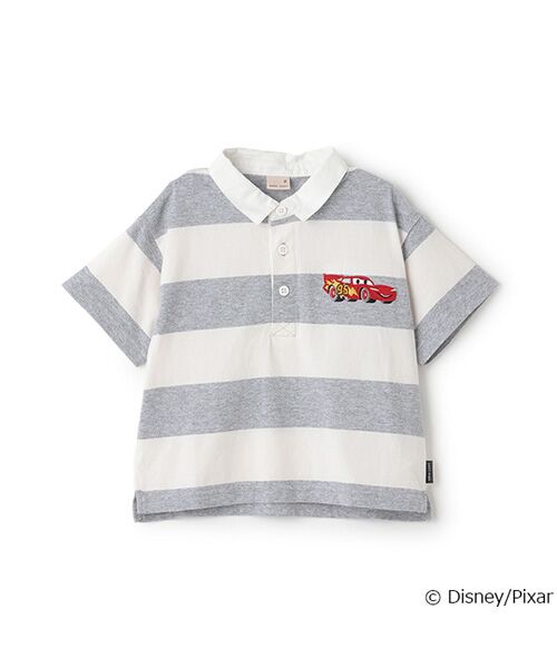 petit main / プティマイン Tシャツ | 【Disney】ラガー半袖シャツ(L・グレ-)