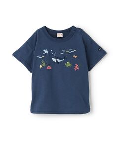 petit main / プティマイン Tシャツ | 海の生き物刺繍半袖Tｼｬﾂ