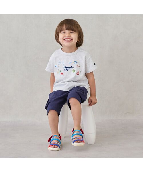 petit main / プティマイン Tシャツ | 海の生き物刺繍半袖Tシャツ | 詳細2