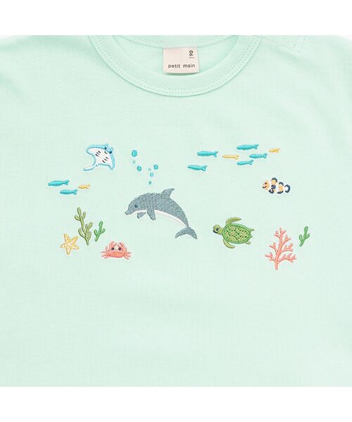 petit main / プティマイン Tシャツ | 海の生き物刺繍半袖Tシャツ | 詳細7