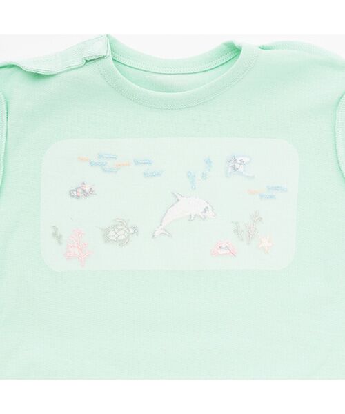petit main / プティマイン Tシャツ | 海の生き物刺繍半袖Tシャツ | 詳細8