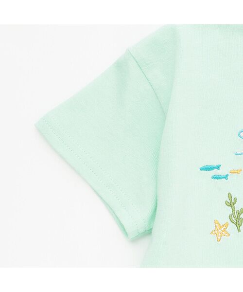 petit main / プティマイン Tシャツ | 海の生き物刺繍半袖Tシャツ | 詳細9
