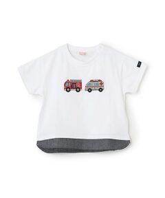 petit main / プティマイン Tシャツ | ﾌﾞﾛｯｸﾌﾟﾘﾝﾄ半袖Tｼｬﾂ
