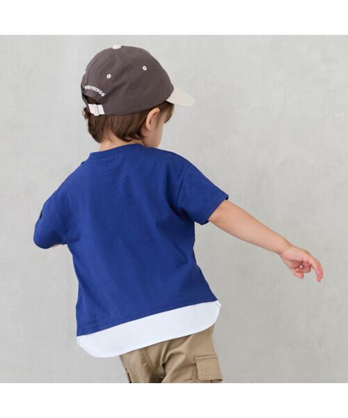 petit main / プティマイン Tシャツ | ﾌﾞﾛｯｸﾌﾟﾘﾝﾄ半袖Tｼｬﾂ | 詳細1