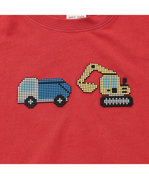 petit main / プティマイン Tシャツ | ﾌﾞﾛｯｸﾌﾟﾘﾝﾄ半袖Tｼｬﾂ | 詳細10