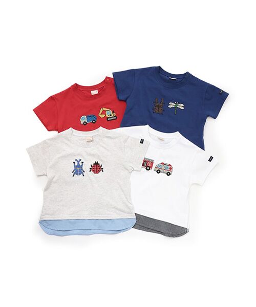 petit main / プティマイン Tシャツ | ﾌﾞﾛｯｸﾌﾟﾘﾝﾄ半袖Tｼｬﾂ | 詳細15