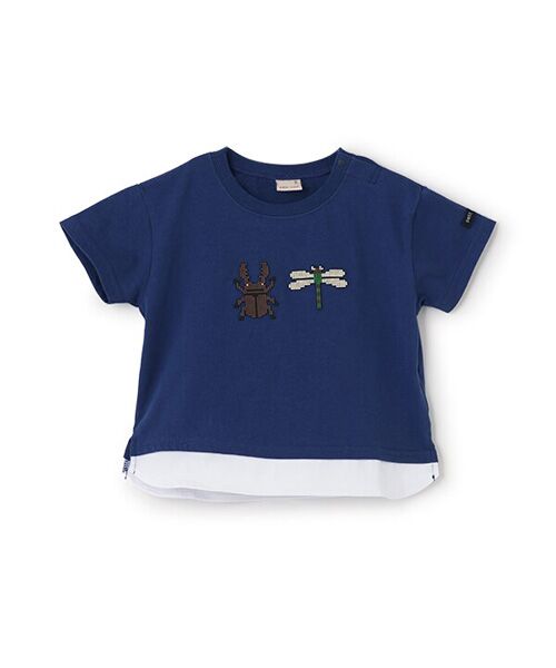 petit main / プティマイン Tシャツ | ﾌﾞﾛｯｸﾌﾟﾘﾝﾄ半袖Tｼｬﾂ | 詳細4