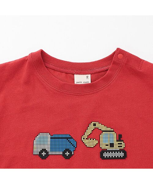 petit main / プティマイン Tシャツ | ﾌﾞﾛｯｸﾌﾟﾘﾝﾄ半袖Tｼｬﾂ | 詳細6
