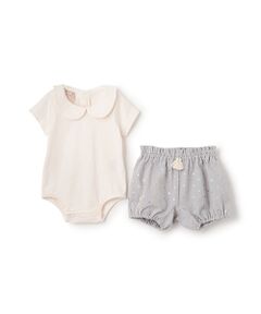 petit main / プティマイン ロンパース | 襟付きﾛﾝﾊﾟｰｽ＋ﾊﾟﾝﾂｾｯﾄ