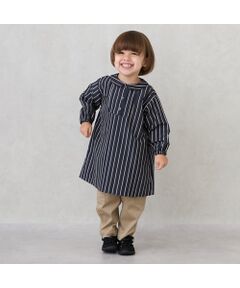 petit main / プティマイン ミニ丈・ひざ丈ワンピース | 【撥水加工】ｴﾌﾟﾛﾝｽﾓｯｸ/L