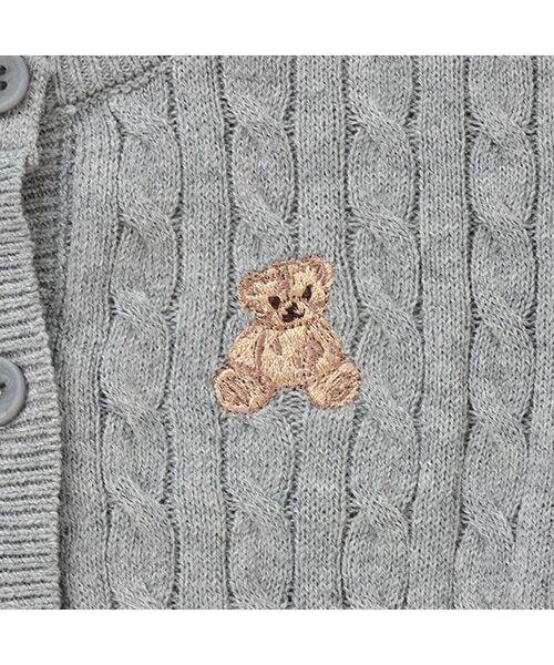 petit main / プティマイン カーディガン・ボレロ | くま刺繍ｶｰﾃﾞｨｶﾞﾝ | 詳細3