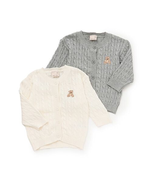 petit main / プティマイン カーディガン・ボレロ | くま刺繍ｶｰﾃﾞｨｶﾞﾝ | 詳細7