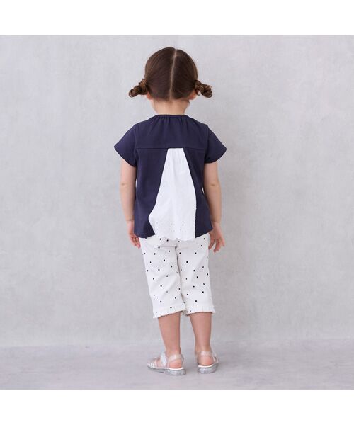 petit main / プティマイン ショート・ハーフ・半端丈パンツ | 【接触冷感】7分丈タックフリルパンツ | 詳細1