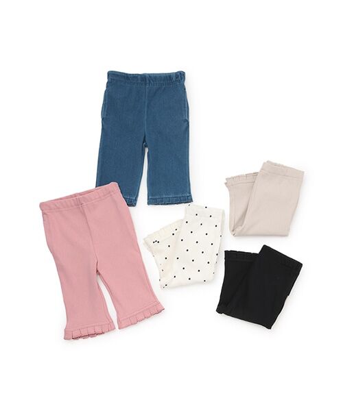 petit main / プティマイン ショート・ハーフ・半端丈パンツ | 【接触冷感】7分丈タックフリルパンツ | 詳細14