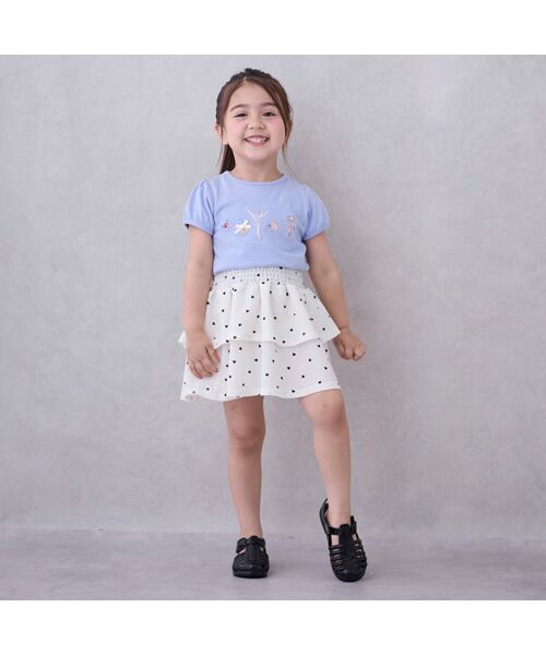 petit main / プティマイン ミニ・ひざ丈スカート | 【GOODPRICE】柄フリルスカート | 詳細1