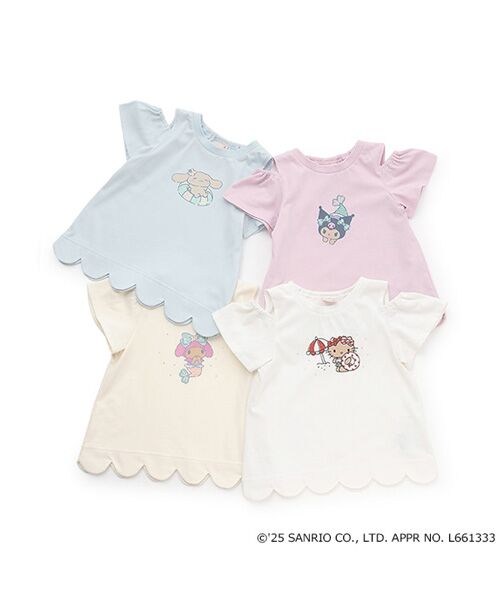 petit main / プティマイン Tシャツ | 【ｻﾝﾘｵ】肩あきｸﾞﾗﾌｨｯｸTｼｬﾂ | 詳細25