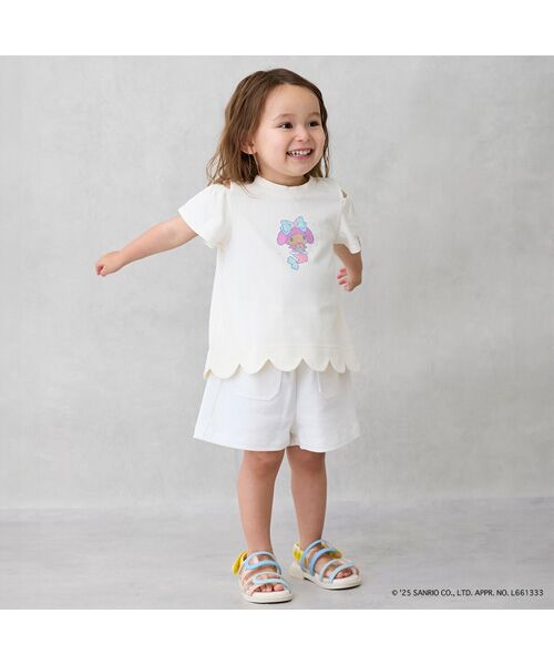 petit main / プティマイン Tシャツ | 【ｻﾝﾘｵ】肩あきｸﾞﾗﾌｨｯｸTｼｬﾂ | 詳細8