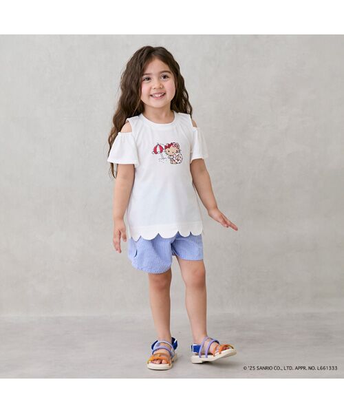 petit main / プティマイン Tシャツ | 【ｻﾝﾘｵ】肩あきｸﾞﾗﾌｨｯｸTｼｬﾂ | 詳細9