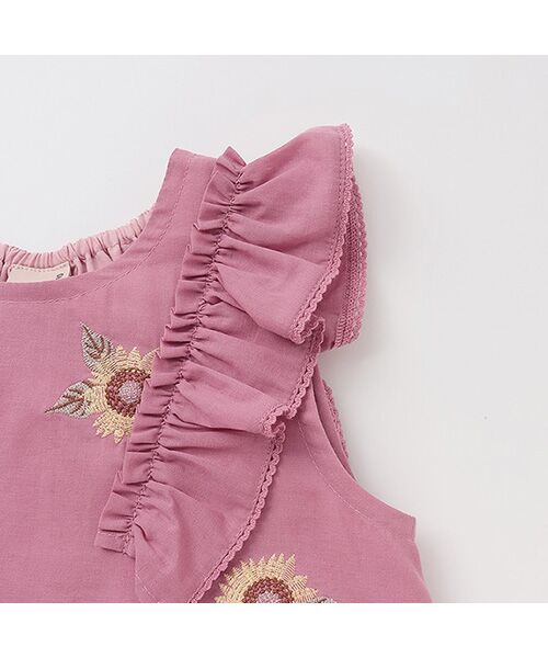 petit main / プティマイン チュニック | ひまわり刺繍ﾁｭﾆｯｸ | 詳細6