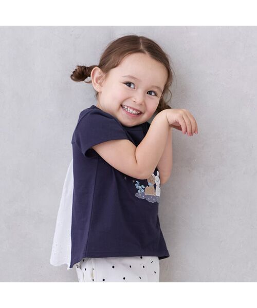 petit main / プティマイン Tシャツ | 星空のpupu&tete半袖Tシャツ | 詳細1