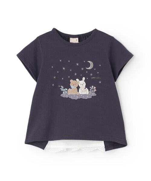 petit main / プティマイン Tシャツ | 星空のpupu&tete半袖Tシャツ | 詳細5