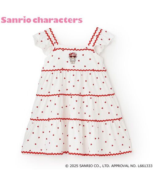 petit main / プティマイン ミニ丈・ひざ丈ワンピース | 【サンリオ】カットティアードワンピース | 詳細11