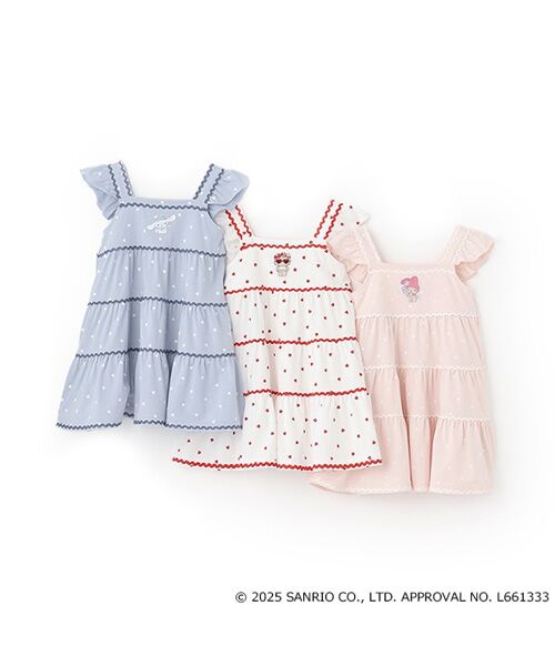 petit main / プティマイン ミニ丈・ひざ丈ワンピース | 【サンリオ】カットティアードワンピース | 詳細19