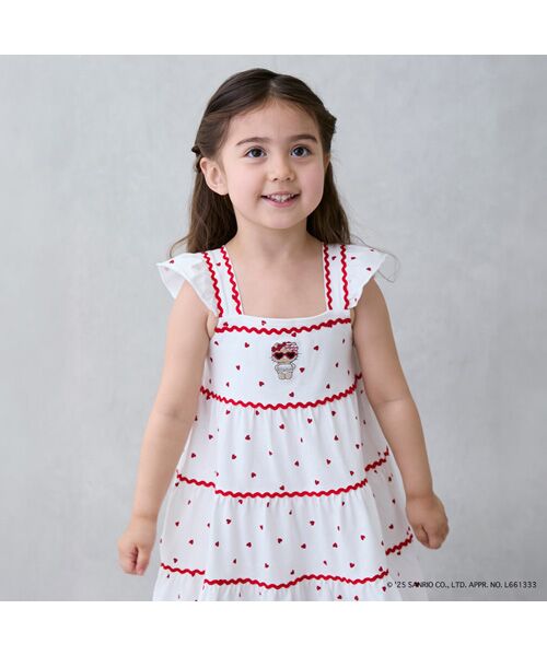 petit main / プティマイン ミニ丈・ひざ丈ワンピース | 【サンリオ】カットティアードワンピース | 詳細3