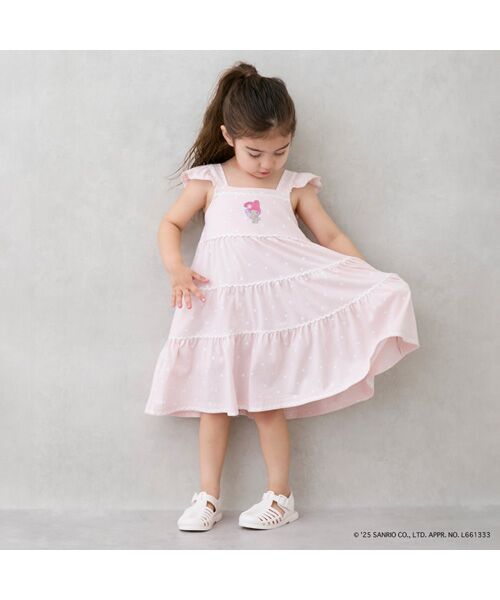 petit main / プティマイン ミニ丈・ひざ丈ワンピース | 【サンリオ】カットティアードワンピース | 詳細7