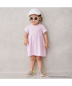 petit main / プティマイン ミニ丈・ひざ丈ワンピース | 【ｷﾞｬﾋﾞｰ】ﾎﾟｹｯﾄｶｯﾄﾜﾝﾋﾟｰｽ